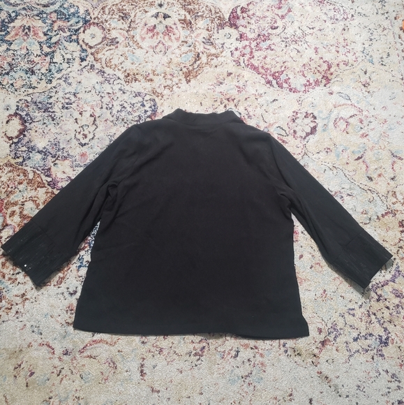 Vintage Bob Mackie Wearable Art Black Sequin Top Jacket Size 1X - Picture 2 of 12